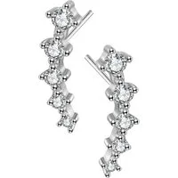 Limana Paar Ohrstecker Damen Ohrringe 925 Silber kleine rosa schwarze klare Steine, Damenschmuck Damenohrringe für jeden Tag