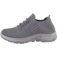 Coolwalk Herren Low-Top Freizeit Sneaker Flach Sneakers in Grau