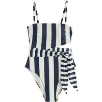 Next Badeanzug Bauchformender Bandeau-Badeanzug mit Gürtel (1-St)