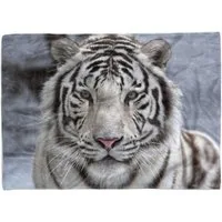 Handtücher Handtuch Strandhandtuch Saunatuch Kuscheldecke mit Tiermotiv weißer Tiger, Baumwolle-Polyester-Mix (1-St), Handtuch