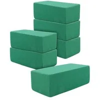 Spetebo Bastelnaturmaterial Blumen Steckschaum eckig 6 Stück, (Set 6-tlg), Steckmasse für Frischblumen