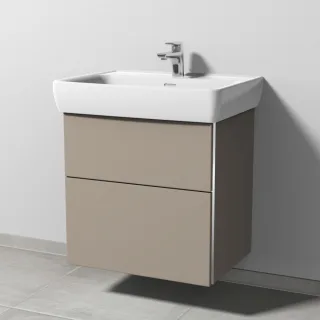 Sanipa 3way Waschtischunterbau zu Laufen Pro A Waschtisch mit 2 Auszügen, Sandgrau-Matt BS75767