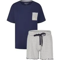 By Louise Shorty Sleep Chic (Set, 2 tlg., 2-teilig) Damen Pyjama kurz Shorty Kurzarm Baumwolle