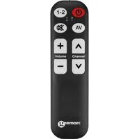 Geemarc lernfähige Universalfernbedienung mit großer Schrift TV-5_BLK Fernbedienung