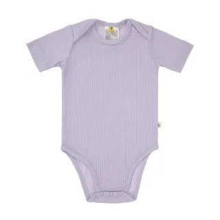 Lässig Baby Body Kurzarm, gerippt, Pastell Lila 62/68