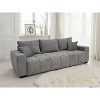 Home affaire Schlafsofa Bello, B: 239 cm, Liegefl. 142x194 cm, Bettfunktion, Bettkasten & 2 Zierkissen, Federkern