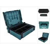 Makita Werkzeugkoffer Makpac 1 + Varioeinsatz mit 2 Fächern (P-83680) für Handwerkzeug