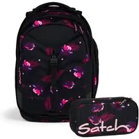 Satch Schulranzen Schulrucksack-Set MATCH Mystic Nights 2-teilig, Kollektion 24 (2-teilig), Laptop-Fach, Your-Size-System, Schulranzen