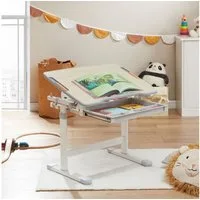 CARO-Möbel Kinderschreibtisch VITA, Kinderzimmer Schreibtisch neigbar Schublade & Rucksackhalterung