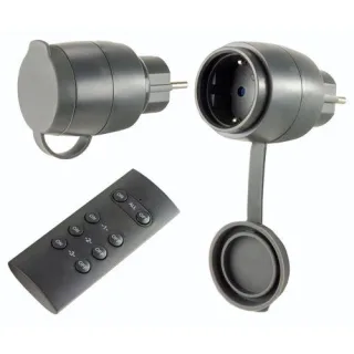 REV Funk-Schalt-Set 2 + 1 Mini Outdoor schwarz 0085600503