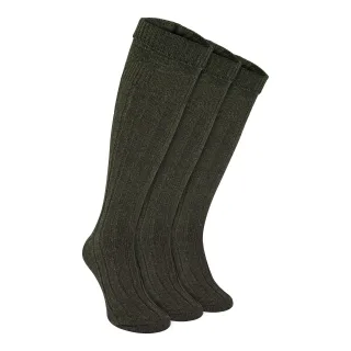 3er Pack Herren Wollkilt-Socken | Kniehohe umschlagbare warme lange Socken