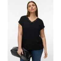 Vero Moda Curve Shirttop VMCBELLA SL LACE TOP WVN NOOS CUR Viskosemischung, regular fit