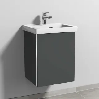 Sanipa 3way Waschtischunterbau zu Villeroy & Boch Subway 3.0 Waschtisch mit 1 Tür, Anthrazit-Matt BR84322