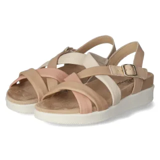 Beliana Sandalen - Gr. 37 - Taupe - Leder und Synthetik