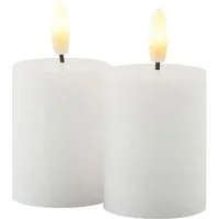 Sirius Home A/S LED-Kerze Sille Mini 2er Set 5x6,5cm, flackernde 3D-Flamme