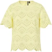 pieces Kurzarmbluse PCVILDE SS TOP WVN NOOS