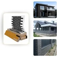 STM Company Verkleidungspaneel AMK Wand- und Fassadenpaneele in Klinkeroptik, 9,4 qm, (Packung, 10-tlg., 9,4 m) Flexibel, UV- & frostbeständig