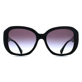 Ralph by Ralph Lauren RA5321U 50018G glänzende schwarze Sonnenbrille mit grauem Farbverlauf