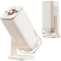 Aurzen Tragbarer Mini Projektor mit Google TV & Netflix, 4K Unterstützung Beamer (300 lm, 4K Unterstützt Pixel px, Native 1080P, Dolby Audio, TOF Autofokus, USB-C, WLAN & Bluetooth)