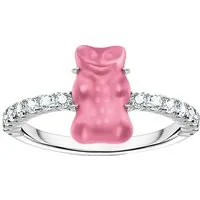THOMAS SABO Fingerring THOMAS SABO x HARIBO Schmuck: Ring mit Goldbär, mit Kristallglas, Zirkonia (synth)