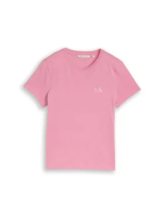 Denim Tom Tailor - T-Shirt mit Stickerei soft blush rose - Gr. - L
