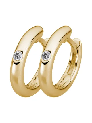 Lyomi Klappcreolen 585/- Gelbgold 2 synth. Diam. 0,06ct.