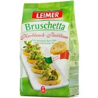 Leimer Knabberei, Leimer Bruschetta geröstete Brot Chips Knoblauch und Basilikum 150g