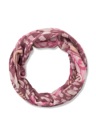 Loop-Schal aus recyceltem Polyester mit Schmetterling-Motiven pink - Gr. - ONE SIZE
