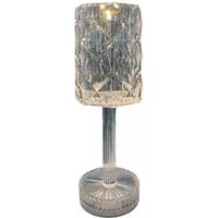 Coen Bakker Deco BV LED Tischleuchte Portable Light, Dimmfunktion, LED, warmweiß, kaltweiß, neutralweiß, USB Touch Kristalloptik Dimmer 3 LED Farben 8x26cm
