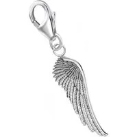 Goldene Hufeisen Charm Flügel Flügel Karabiner Charm Anhänger für Bettelarmband aus 925 Silber (inkl. Etui), für Gliederarmband oder Halskette