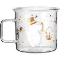 Muurla Kinderbecher Glastasse Mumin Funkelnde Sterne Klar (350 ml)