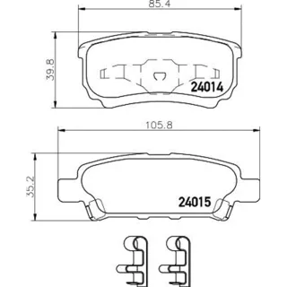 Hella Bremsbel?ge hinten Chrysler Dodge Jeep Mitsubishi