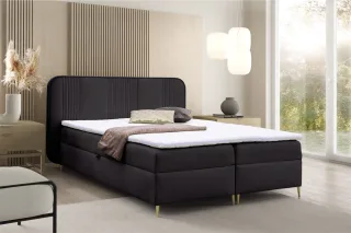 Boxspringbett Schlafzimmerbett AVERY PREMIUM 140x200cm Stoff Magic Velvet Sch...