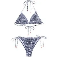 LIPSY Triangel-Bikini Lipsy Triangel-Bikini mit verzerrtem Punktmuster (2-St)