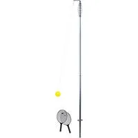 New Sports Tennis Trainer Twistball Stange mit Tennisball an Schnur und 2 Plastikschlägern, Sportgerät