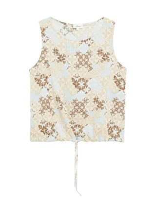 s.Oliver Red Label - Top mit Kordelzug braun - Gr. - 46
