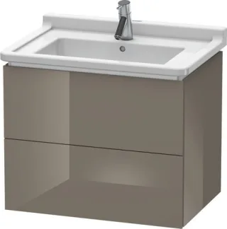 Duravit L-Cube Waschtischunterbau wandhängend Flanell Grau Hochglanz 670x469x558 mm - LC626408989 LC626408989
