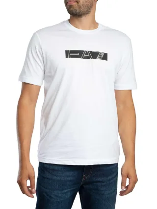 EA7 T-Shirt Mit Markengrafik, Weiß