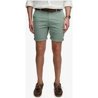 Superdry Chinoshorts PREMIUM REGULAR CHINO SHORT aus Baumwollmischung mit Elasthan, Relaxed Fit, unifarben, knielang