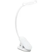 Philips LED Schreibtischlampe Forys 5W, 4000K, 200 Lumen, mit Clip, Akku, Touchdim, weiss, Dimmfunktion, USB-Ladefunktion, mehrere Helligkeitsstufen, LED fest integriert, Neutralweiß