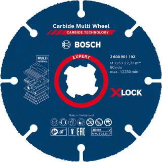 Bosch EXPERT Carbide Multi Wheel X-LOCK Trennscheibe, für kleine Winkelschleifer - 2608901193
