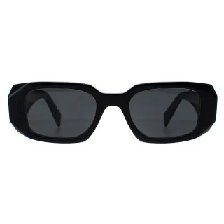 Prada Rectangle Womens Schwarz Dunkelgrau PR17WS