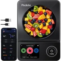 ibettertec Küchenwaage Digitale ProfiFein waage Kitchen Scale mit LCD Display, (Automatische Abschaltung nach 30 Sekunden, Digitale Kuichenwaage aus Edelstahl), Hohe Präzision auf bis zu 1g,Tara-Funktion Zahnrad-Taste
