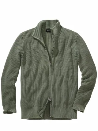 Mey & Edlich Herren Schockfroster-Strickjacke Grau 100 % Baumwolle (Rohstoff aus kontrolliert biologischem Anbau)