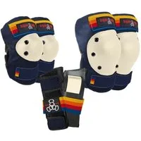 Triple 8 Protektoren-Set Saver Series 3-Pack (inkl. Knieschoner, Ellenbogenschoner und Handgelenkschoner), für Kinder und Erwachsene