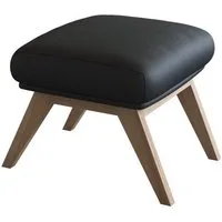 FLEXLUX Polsterhocker Adria, Fuß Eiche, Fußhocker für Ohrensessel