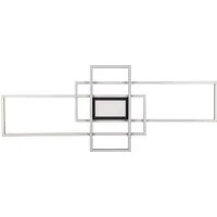 TRIO Leuchten LED Deckenleuchte Irvine, Dimmfunktion, Memoryfunktion, LED fest integriert, Farbwechsler, warmweiß - kaltweiß, Deckenlampe mit Fernbedienung, Lichtfarbe einstellbar, dimmbar, Memory