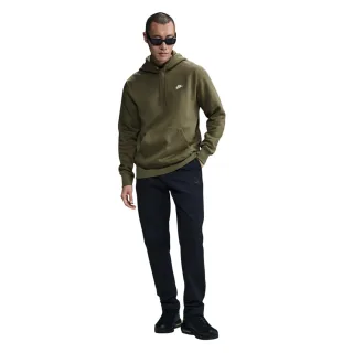 Nike - "Club" Hoodie zum Überziehen für Herren, Fleece (Oliv/Weiß)