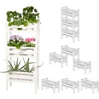 needs&wants® Blumenständer Pflanzenständer Blumentreppe Pflanzenregal Blumenregal Pflanzentreppe, Outdoor Indoor Balkon draußen Blumenleiter Pflanzleiter Pflanztreppe