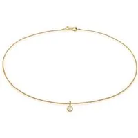 Elli Premium Choker Choker Mondstein Anhänger 585 Gelbgold